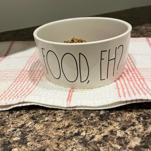 RAE DUNN Pet Dog Cat Food Bowl FOOD, Eh? - Picture 2 of 9